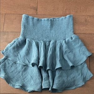 Blue Ruffled Women's Skirt